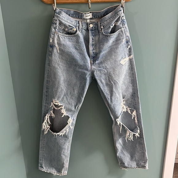 Distressed 90’s mid rise Agolde jeans (27) - Picture 1 of 9